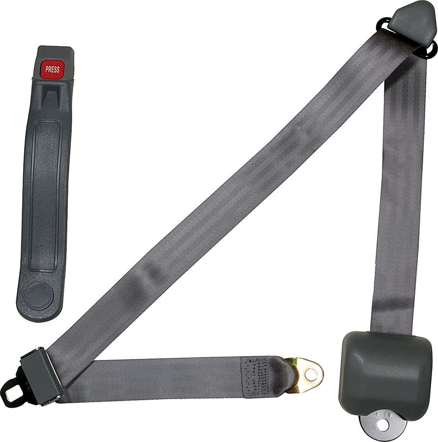 Allstar Performance Seat Belt Retractable 3pt Gray MPN ALL98116