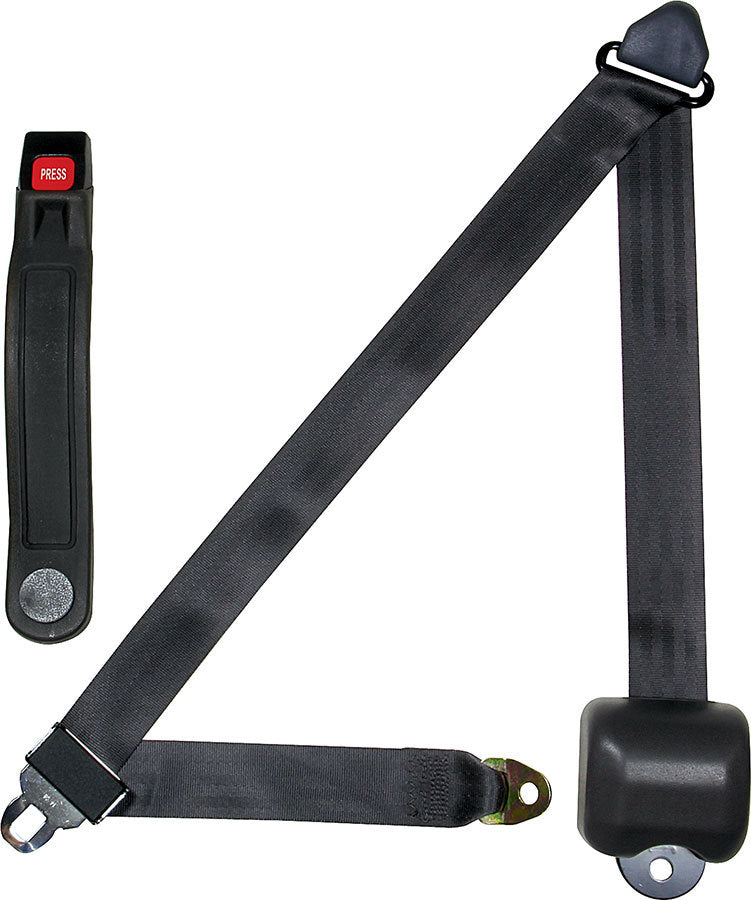 Allstar Performance Seat Belt Retractable 3pt Charcoal MPN ALL98117