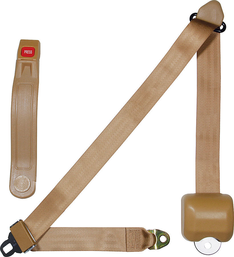Allstar Performance Seat Belt Retractable 3pt Tan MPN ALL98118
