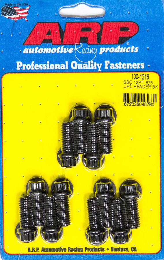 ARP Header Bolt Kit - 12pt. 3/8 x .875 UHL (12) ARP100-1216