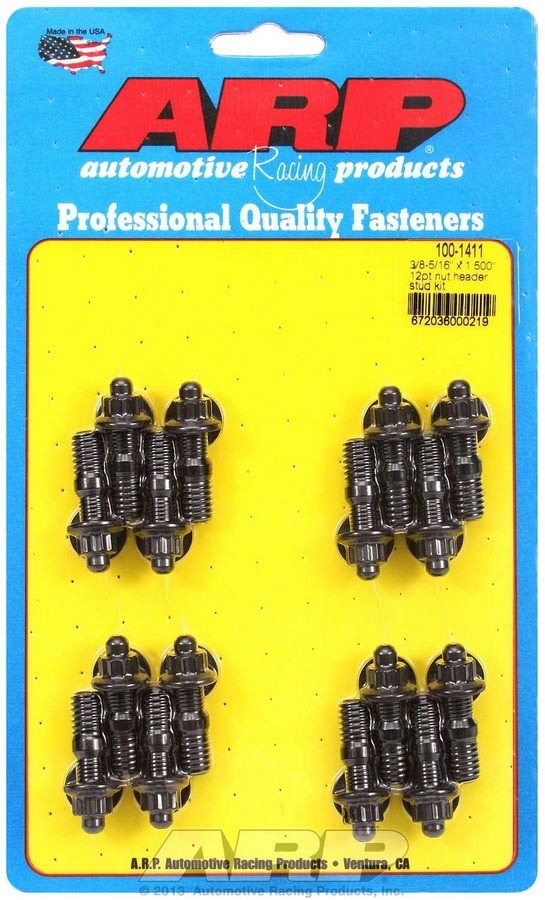 Arp Header Stud Kit - 12pt. 3/8 x 1.500 OAL (16) MPN ARP100-1411 For Universal use