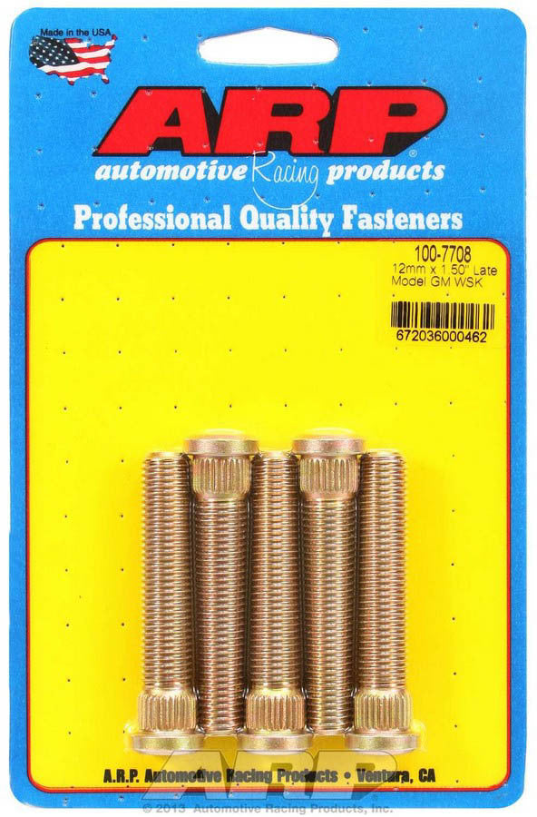 ARP Wheel Stud Kit - M12x1.5 2.500/.509 Knurl ARP100-7708