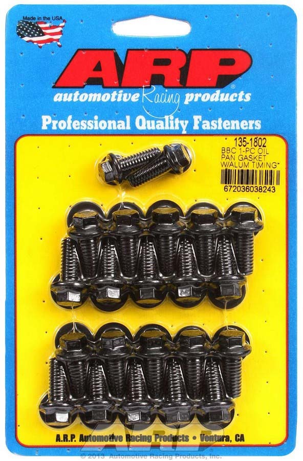 Arp BBC Oil Pan Bolt Kit - 6pt. MPN ARP135-1802 For Chevy