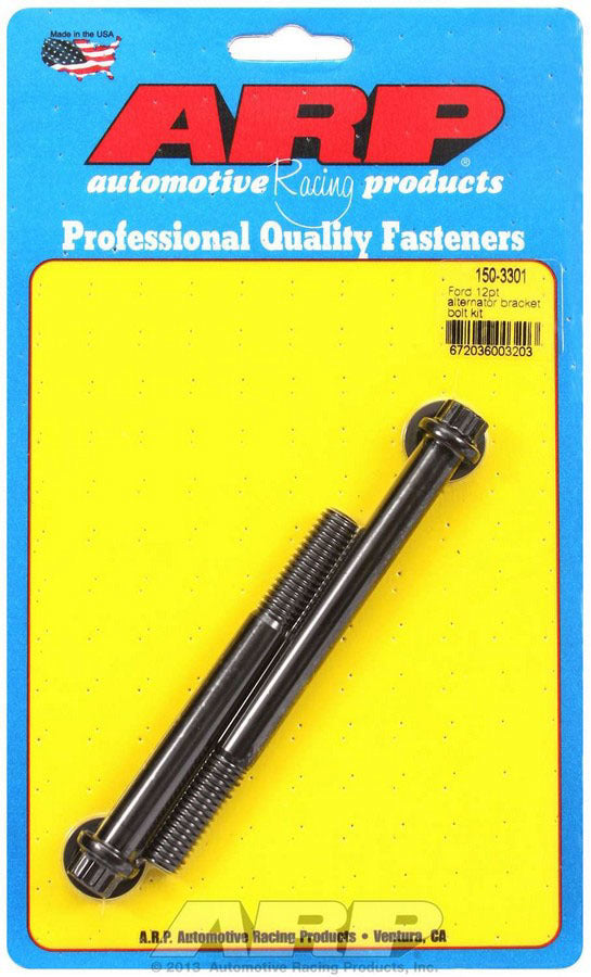 Arp Ford Alternator Bracket Bolt Kit - 12pt. MPN ARP150-3301 For Ford