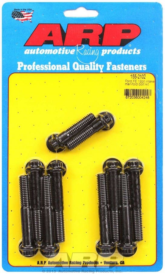 Arp Ford Intake Bolt Kit - 12pt. FE MPN ARP155-2102 For Ford FE-Series