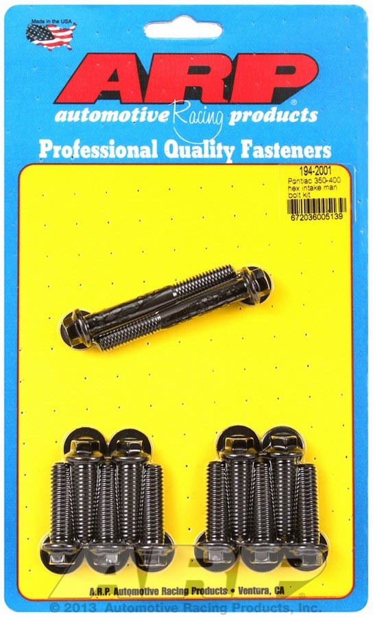 Arp Pontiac Intake Bolt Kit MPN ARP194-2001 For Pontiac