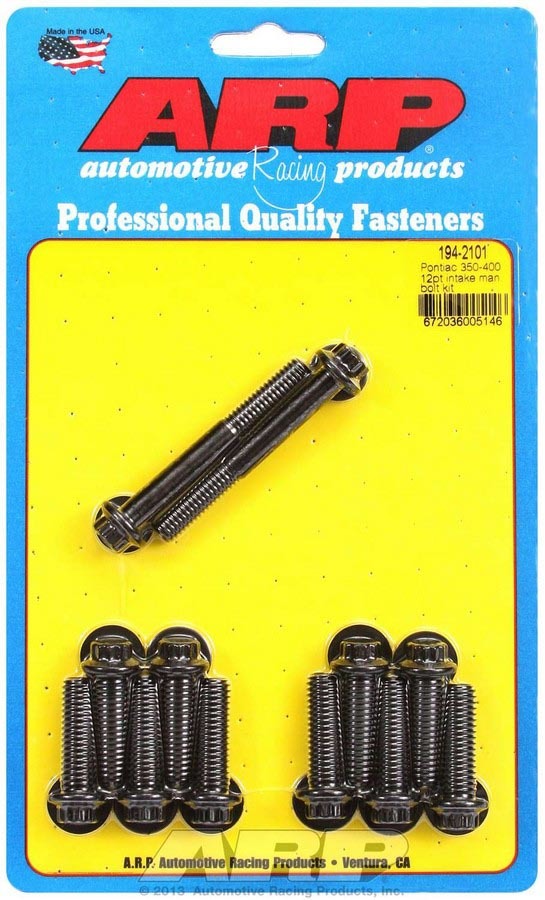 Arp Pontiac Intake Bolt Kit 12pt. MPN ARP194-2101 For Pontiac