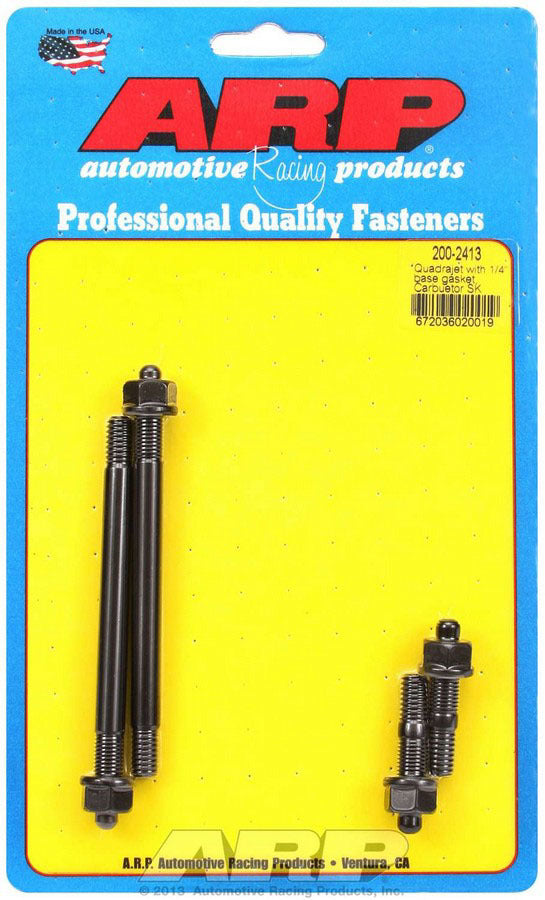 ARP Carb Stud Kit Quadrajet w/1/4in Thick Gasket ARP200-2413