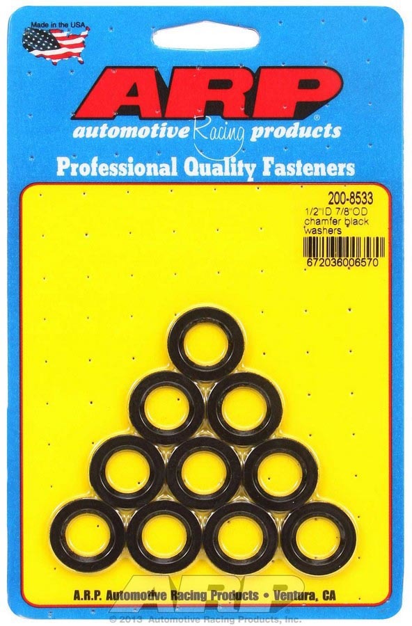 ARP Black Washers - 1/2 ID x 7/8 OD (10) ARP200-8533