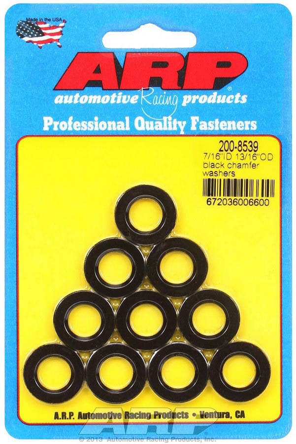 ARP Black Washers - 7/16 ID x 13/16 OD (10) ARP200-8539