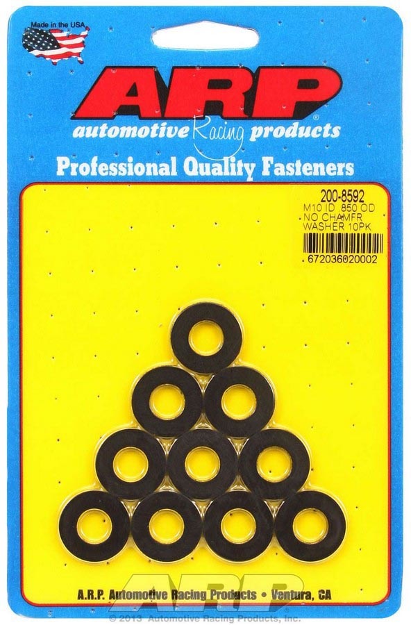 ARP Black Washers - 10mm ID x .850 OD (10) ARP200-8592