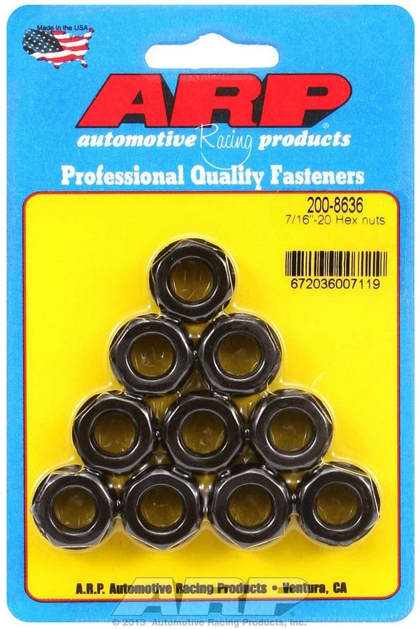 ARP Hex Nuts - 7/16-20 (10) ARP200-8636