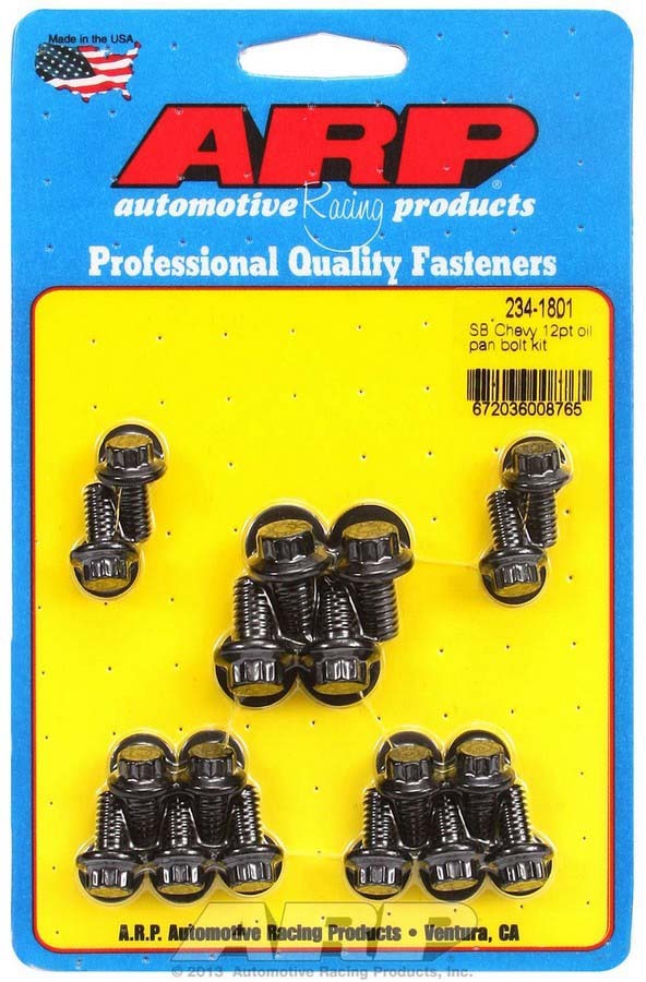 Arp SBC Oil Pan Bolt Kit MPN ARP234-1801 For Chevy