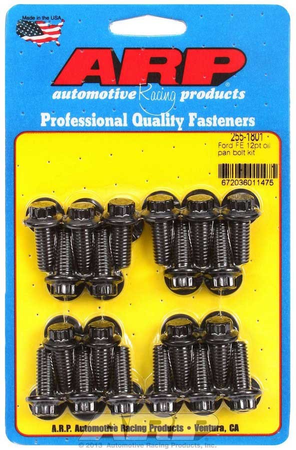 Arp Oil Pan Bolt Kit - 12pt. Ford FE MPN ARP255-1801 For Ford FE-Series