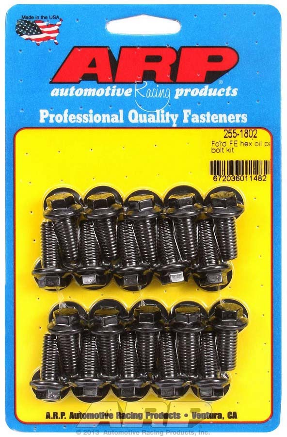 Arp Oil Pan Bolt Kit - 6pt. Ford FE MPN ARP255-1802 For Ford FE-Series