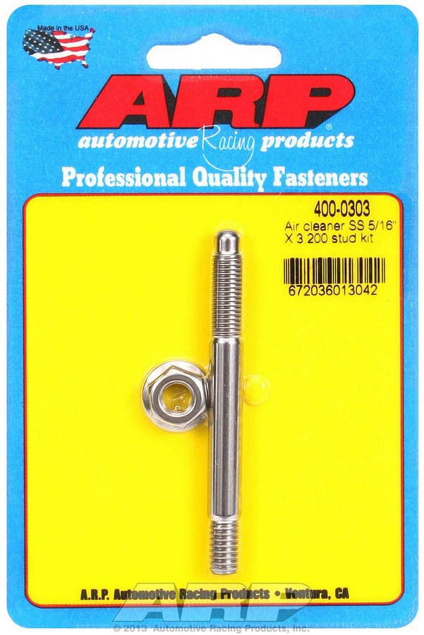 ARP Air Cleaner Stud Kit - 5/16 x 3.200 S/S ARP400-0303