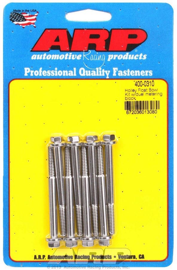 Arp Holley Float Bowl Bolt Kit MPN ARP400-0310