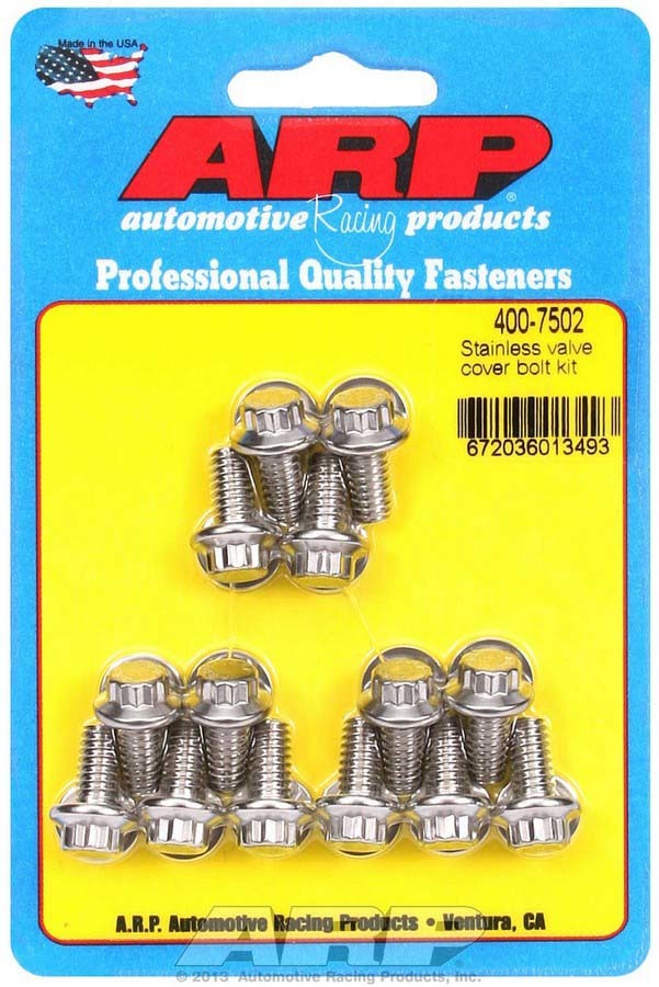 Arp S/S Valve Cover Bolt Kit 1/4in- 20 12pt. (14) MPN ARP400-7502