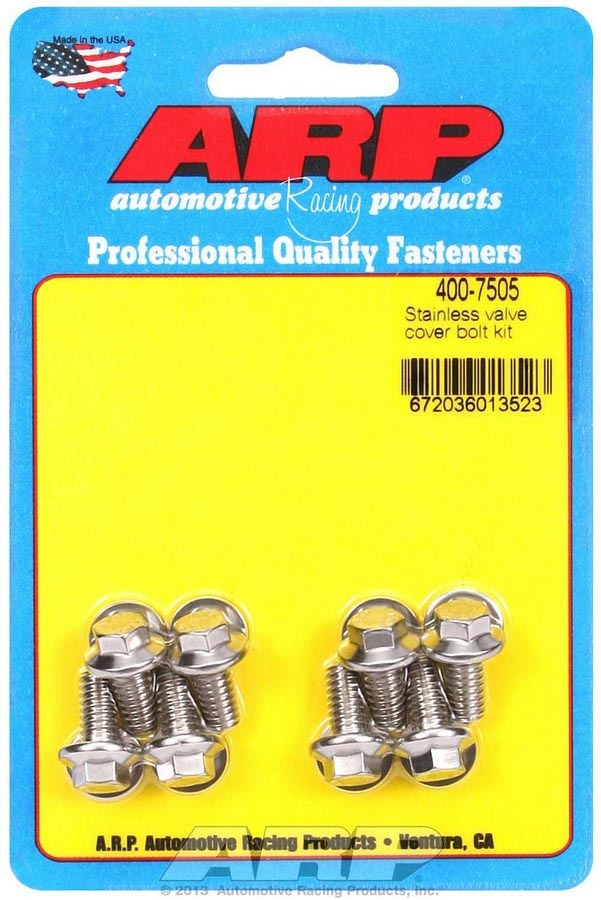 ARP S/S Valve Cover Bolt Kit 1/4in- 20 6pt. (8) ARP400-7505