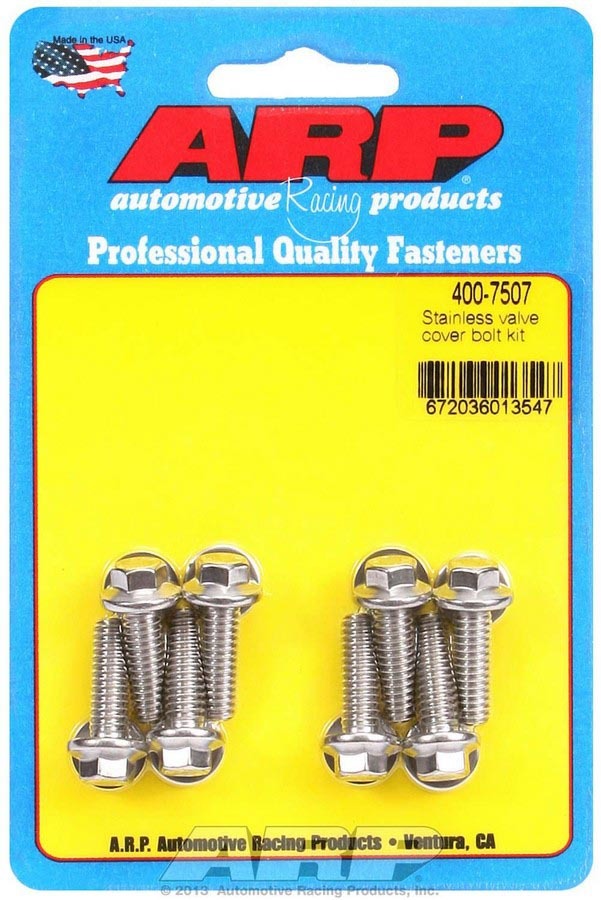 ARP S/S Valve Cover Bolt Kit 1/4in- 20 6pt. (8) ARP400-7507