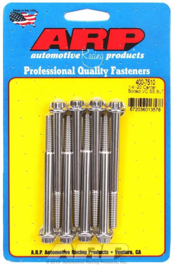 Arp S/S Valve Cover Bolt Kit 1/4in-20 12pt. (8) MPN ARP400-7510 For Chevy