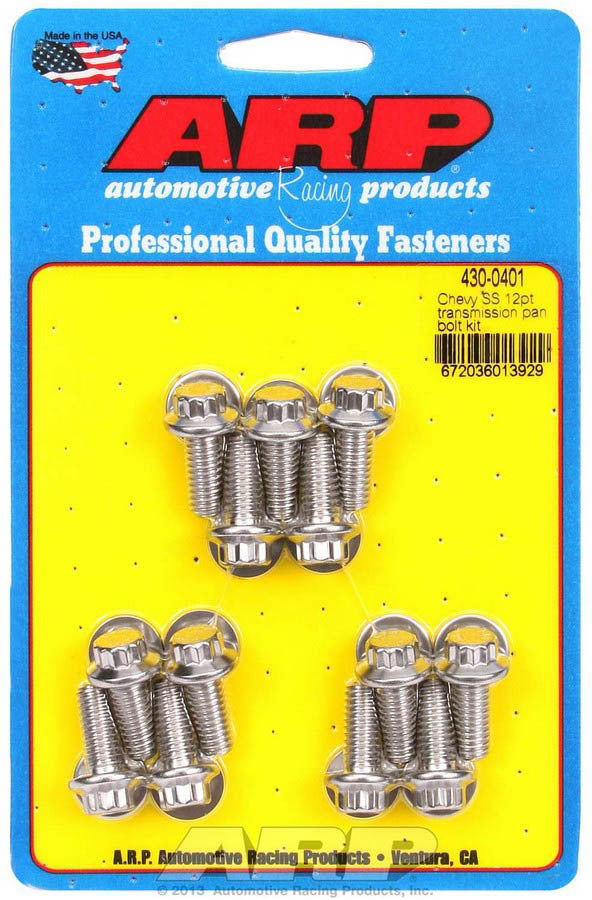 Arp S/S Trany Pan Bolt Kit 12pt. MPN ARP430-0401 TH350
