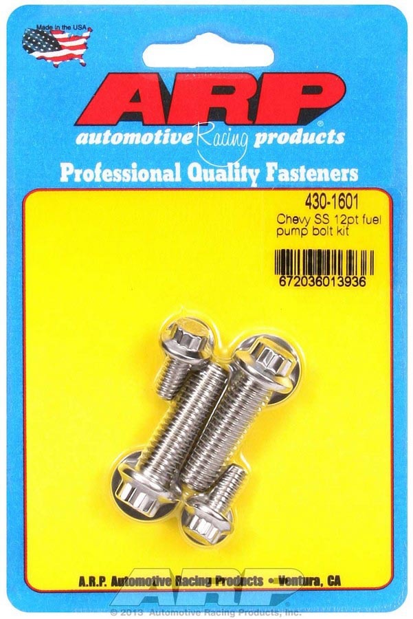 ARP S/S Chevy Fuel Pump Bolt Kit 12pt. ARP430-1601