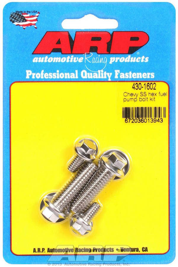 ARP S/S Chevy Fuel Pump Bolt Kit 6pt. ARP430-1602