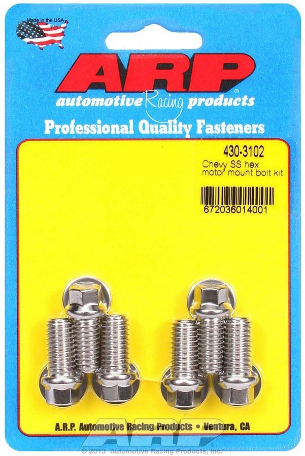 ARP Chevy S/S Motor Mount to Block Bolt Kit - 6pt. ARP430-3102