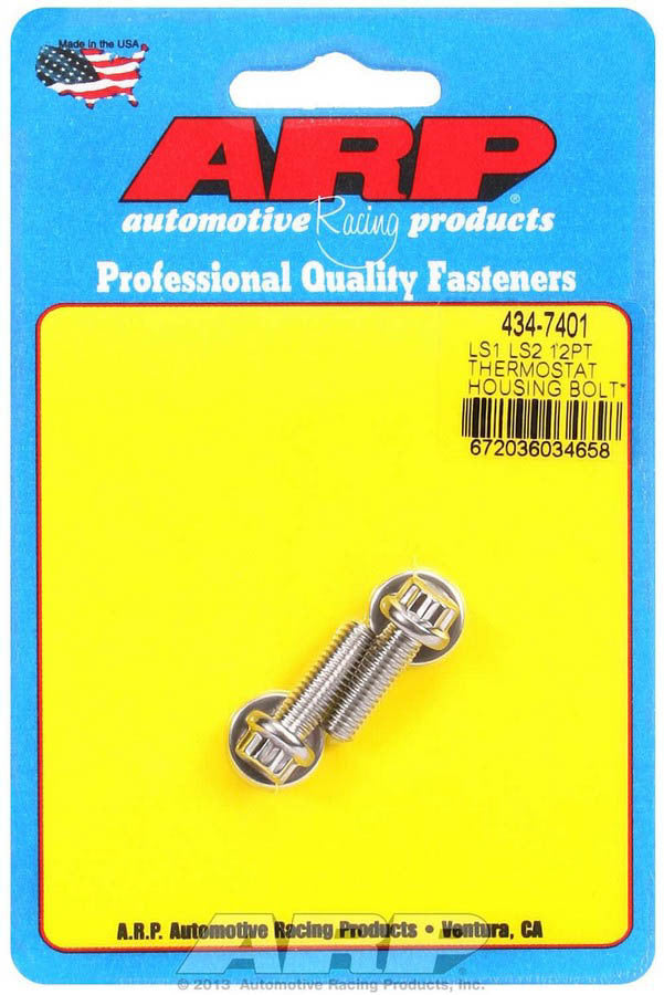 ARP S/S Thermostat Hsg. Bolt Kit - 12pt. LS1/LS2 ARP434-7401