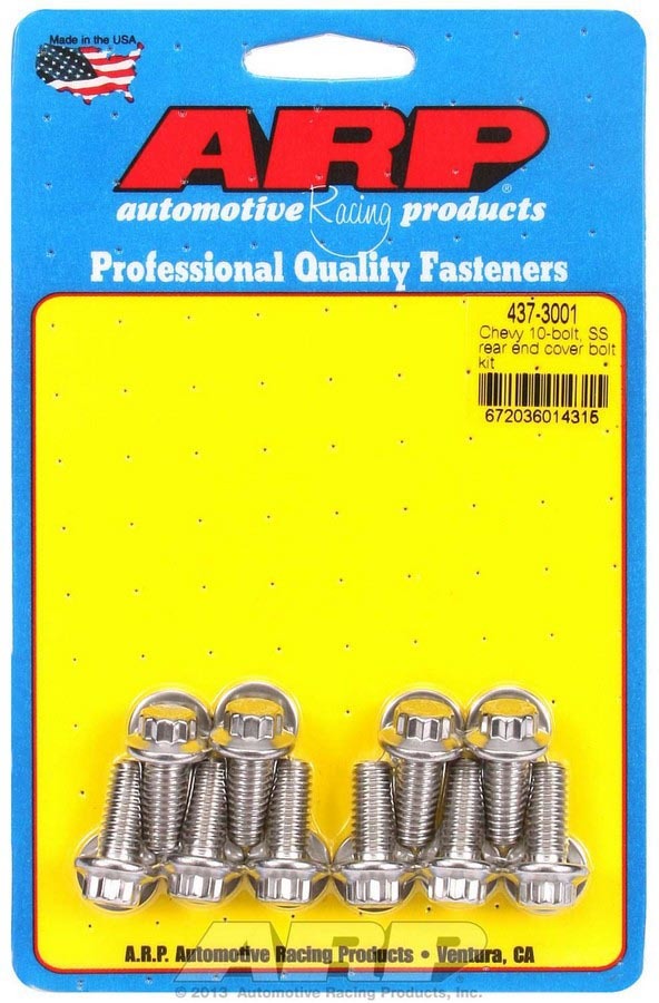 Arp S/S Rear End Cover Bolt Kit - 10-Bolt Chevy MPN ARP437-3001 For GM