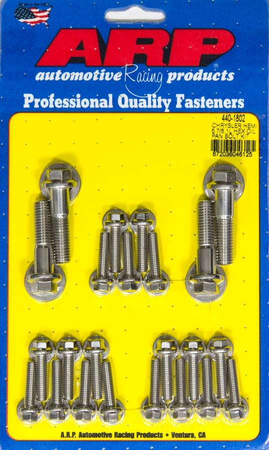 Arp Oil Pan 6pt Bolt Kit Mopar 5.7L/6.1L Hemi MPN ARP440-1802 For Mopar Gen III