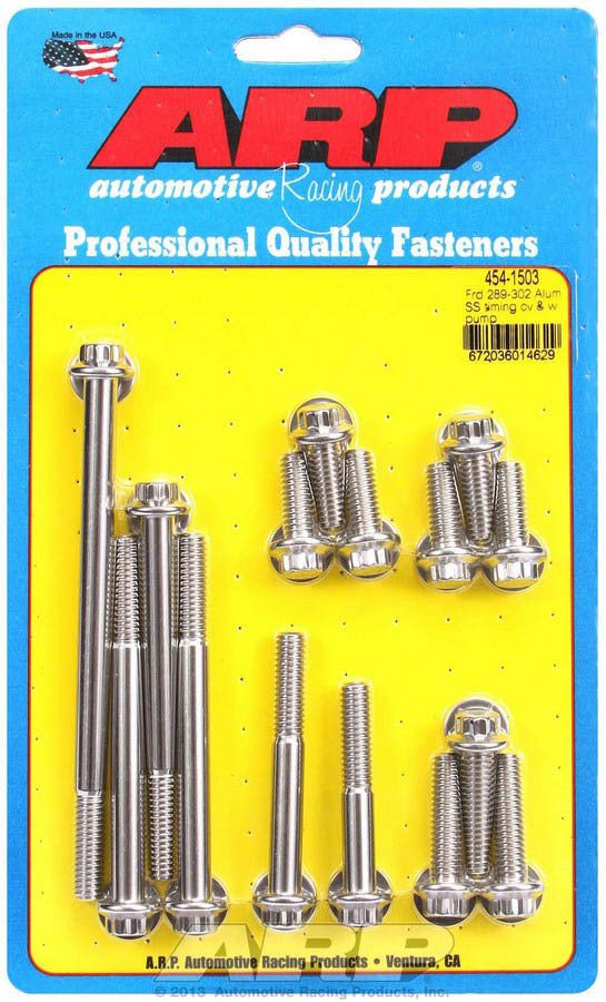 Arp SBF S/S T/C & W/P Bolt Kit 12pt. MPN ARP454-1503 For Ford