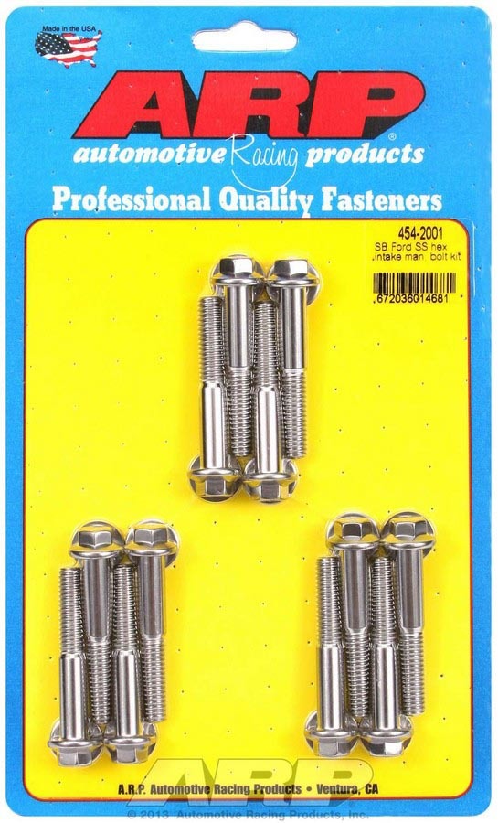 Arp SBF S/S Intake Bolt Kit 6pt. MPN ARP454-2001 For Ford