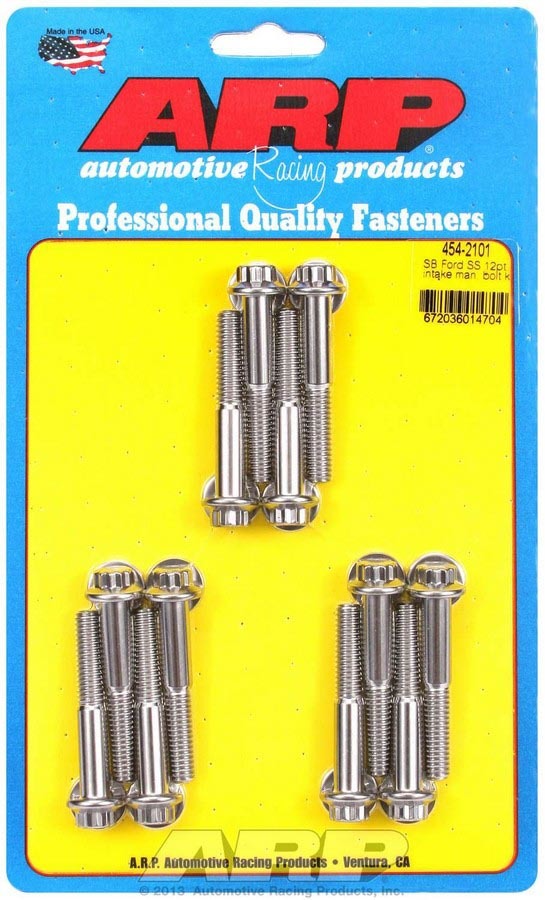 Arp SBF S/S Intake Bolt Kit 12pt. MPN ARP454-2101 For Ford