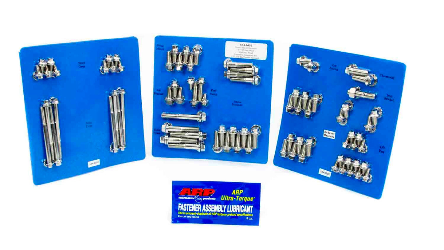 Arp SBC S/S Complete Engine Fastener Kit 6pt. MPN ARP534-9602 For Chevy