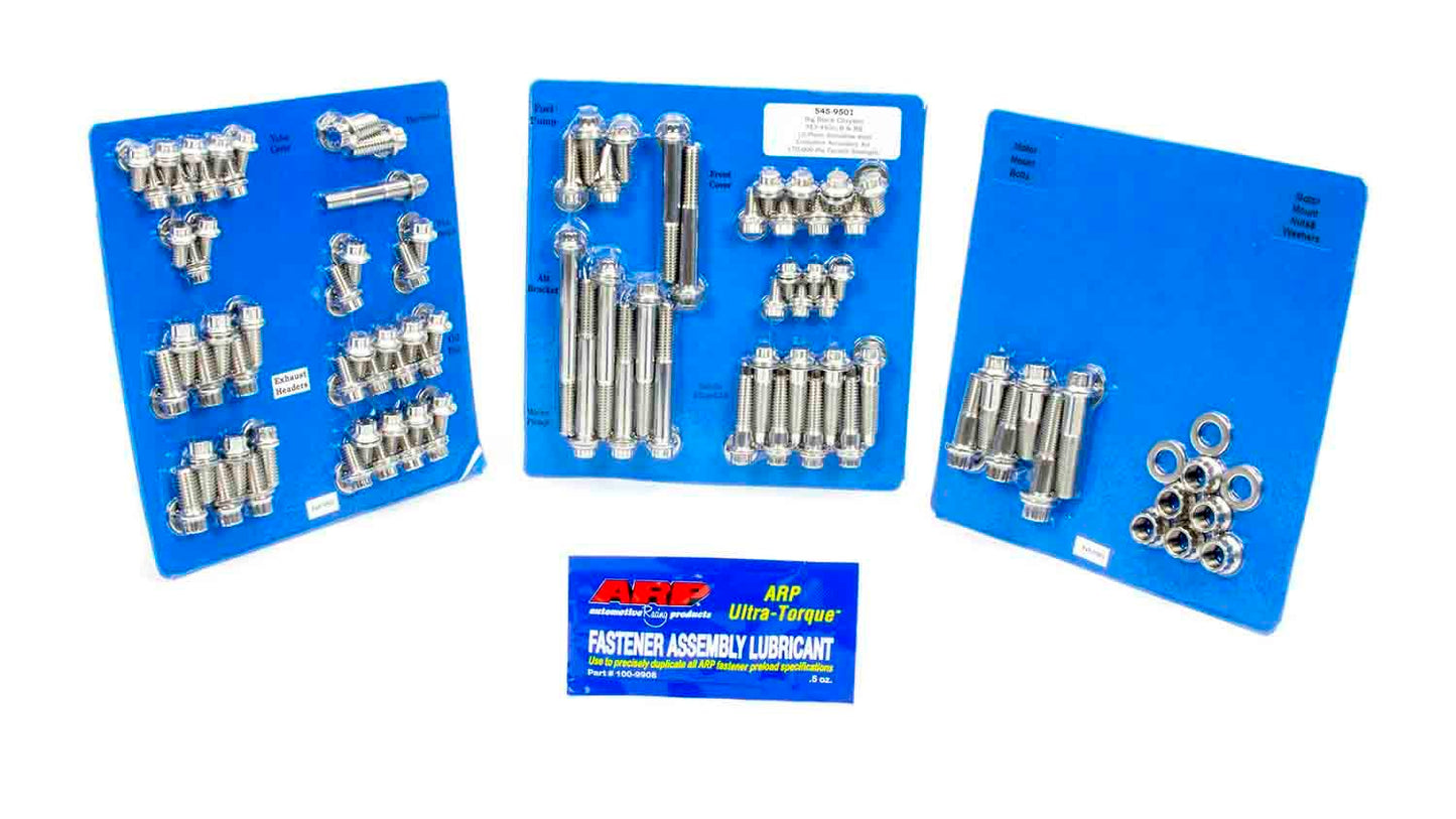 Arp BBM S/S Complete Engine Fastener Kit 12pt. MPN ARP545-9501 For Mopar B / RB-Series