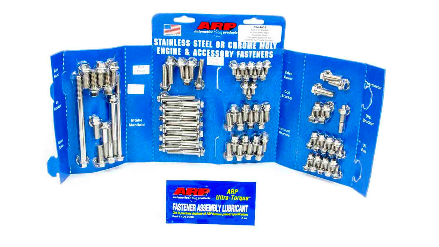 Arp SBF S/S Complete Engine Fastener Kit 6pt. MPN ARP554-9603 For Ford
