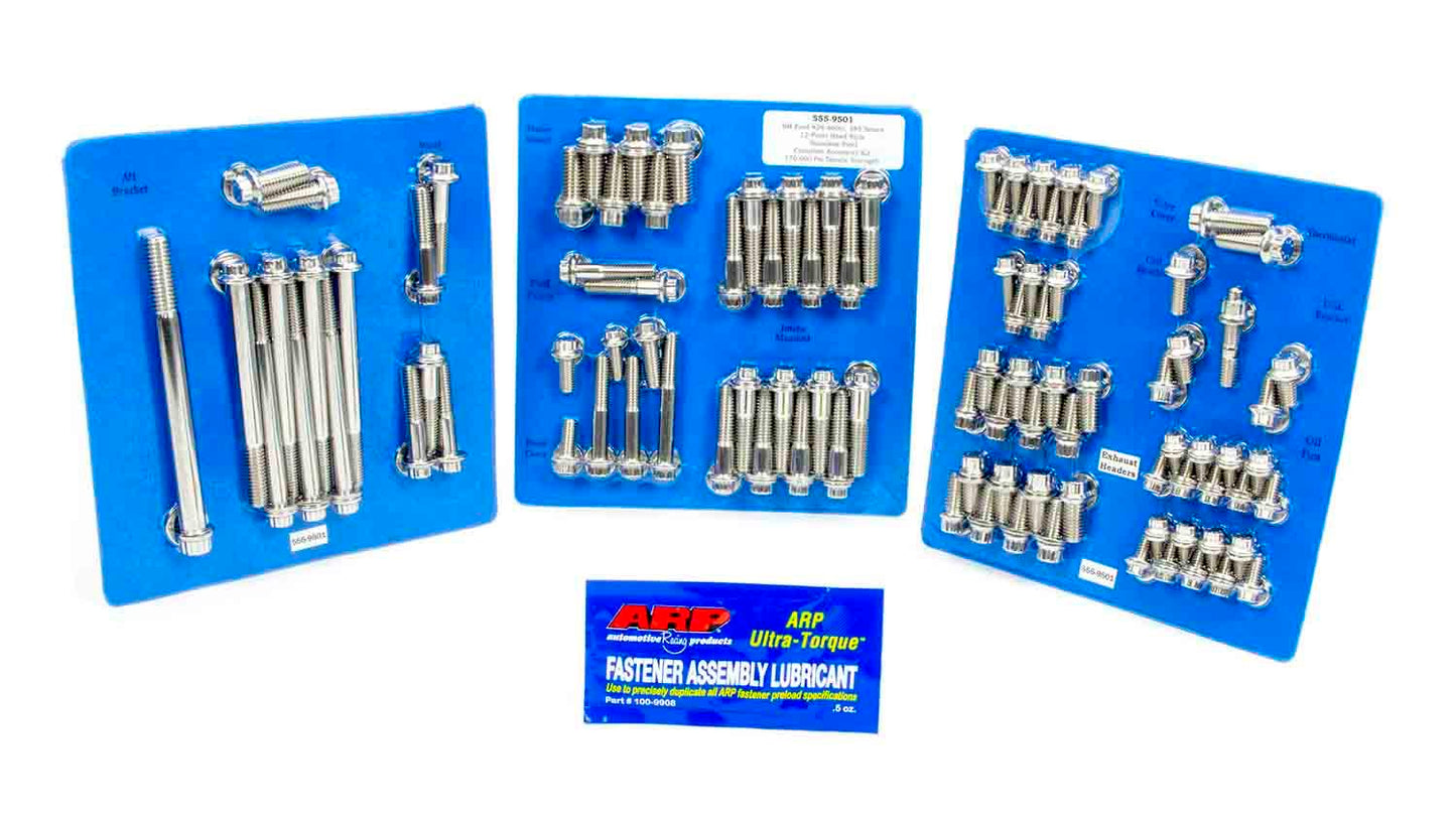 Arp BBF S/S Complete Engine Fastener Kit 12pt. MPN ARP555-9501 For Ford