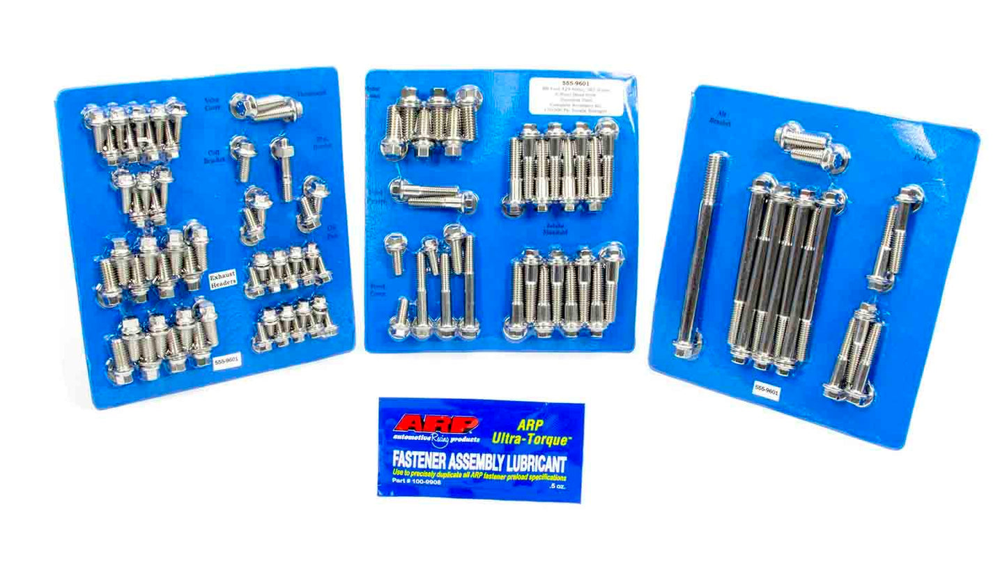 Arp BBF S/S Complete Engine Fastener Kit 6pt. MPN ARP555-9601 For Ford