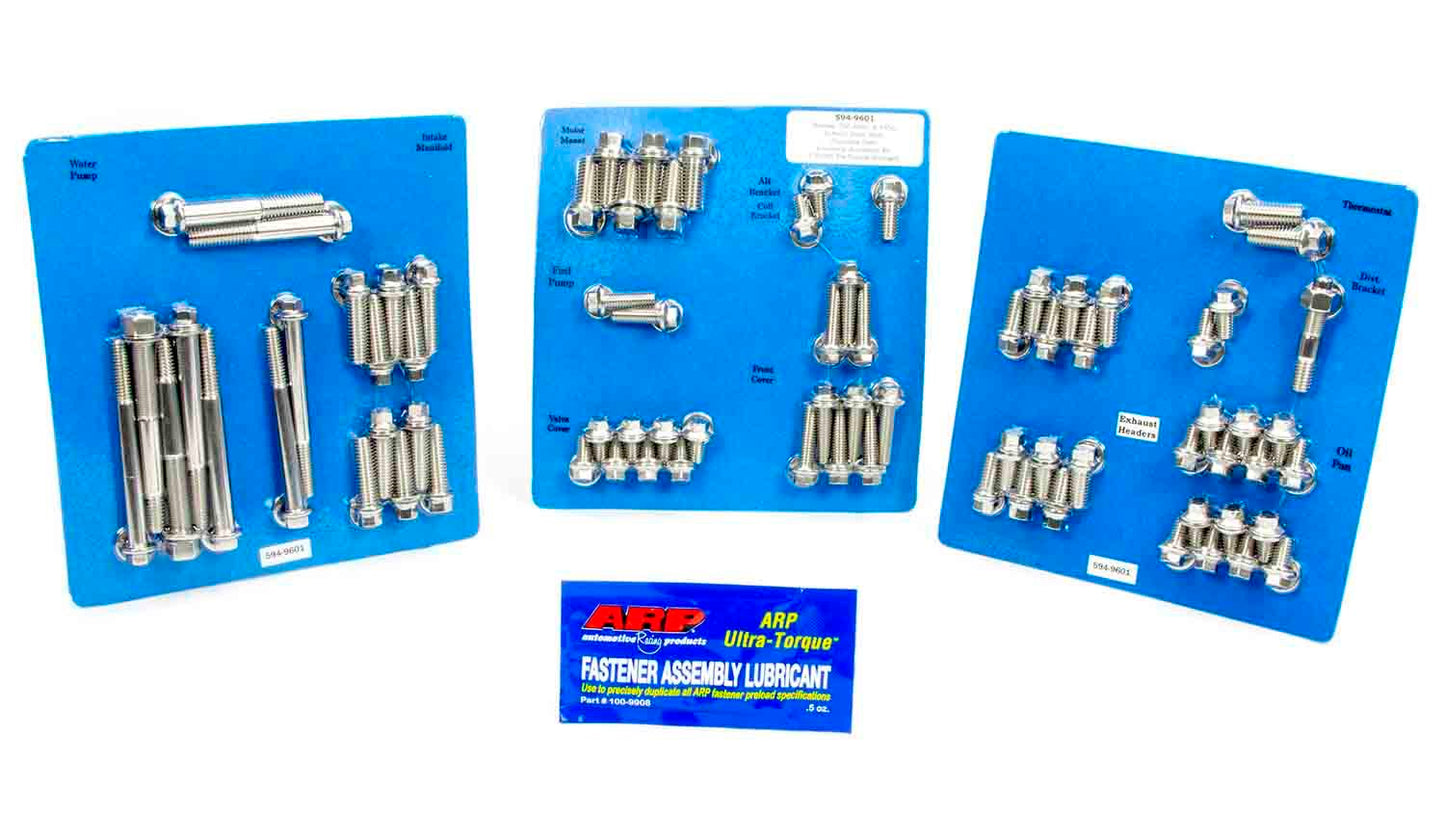 Arp Pontiac S/S Complete Engine Fastener Kit 6pt. MPN ARP594-9601 For Pontiac