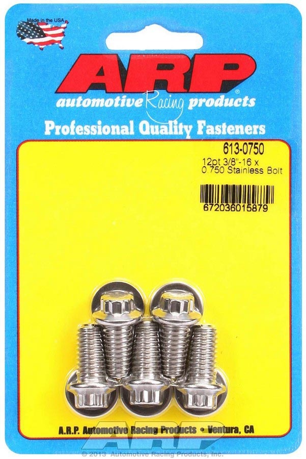 ARP S/S Bolt Kit - 12pt. (5) 3/8-16 x .750 ARP613-0750