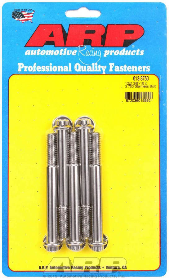 ARP S/S Bolt Kit - 12pt. (5) 3/8-16 x 3.750 ARP613-3750