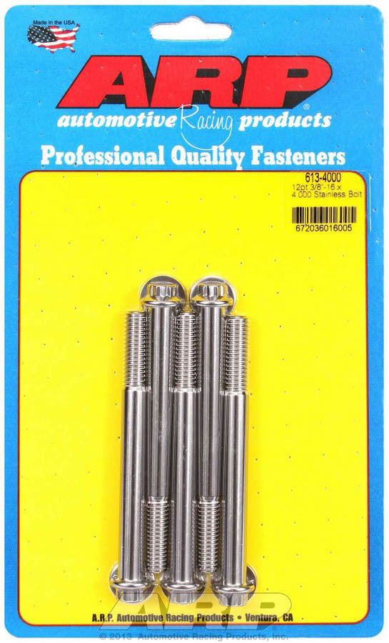 ARP S/S Bolt Kit - 12pt. (5) 3/8-16 x 4.000 ARP613-4000