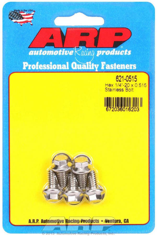 ARP S/S Bolt Kit - 6pt. (5) 1/4-20 x .515 ARP621-0515