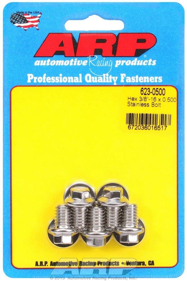 ARP S/S Bolt Kit - 6pt. (5) 3/8-16 x .500 ARP623-0500