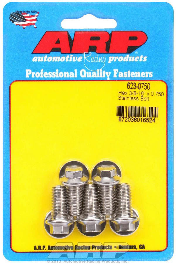 ARP S/S Bolt Kit - 6pt. (5) 3/8-16 x .750 ARP623-0750