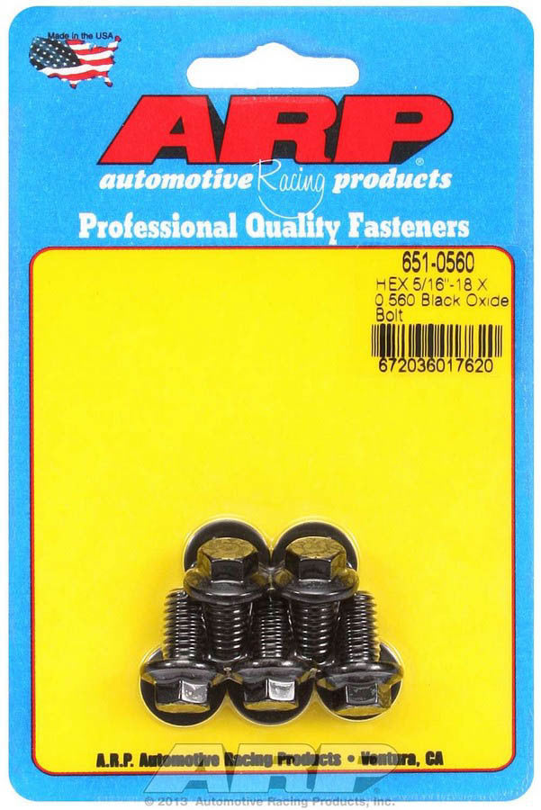 ARP Bolt Kit 6pt (5pk) 5/16-18 x .560 ARP651-0560