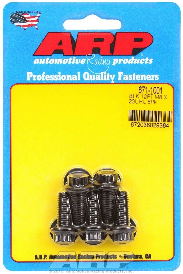 ARP Bolt Kit - 12pt. (5) 8mm x 1.25 x 20mm ARP671-1001