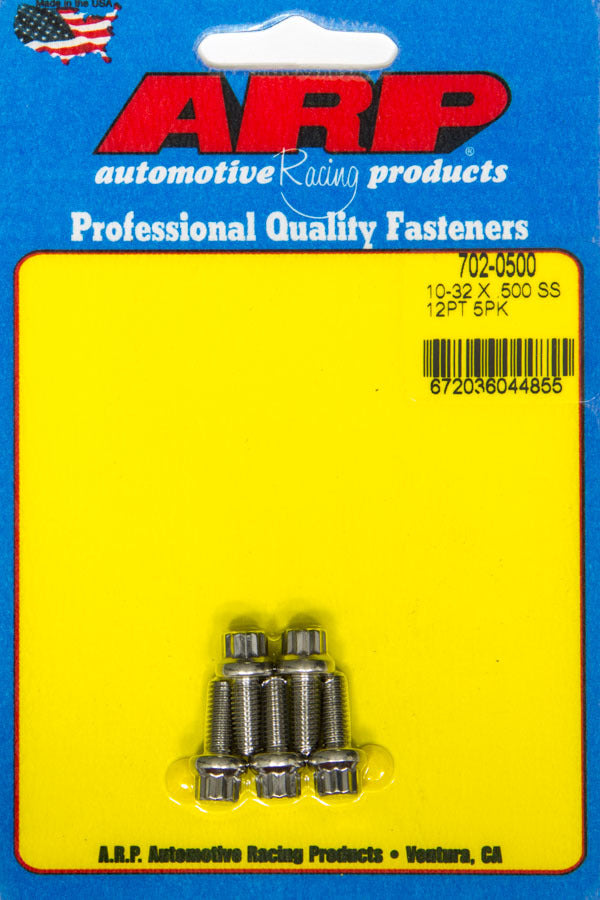 ARP S/S Bolt Kit -12pt (5pk) 10-32 x .500 ARP702-0500